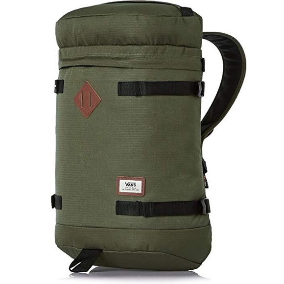 vans army green backpack